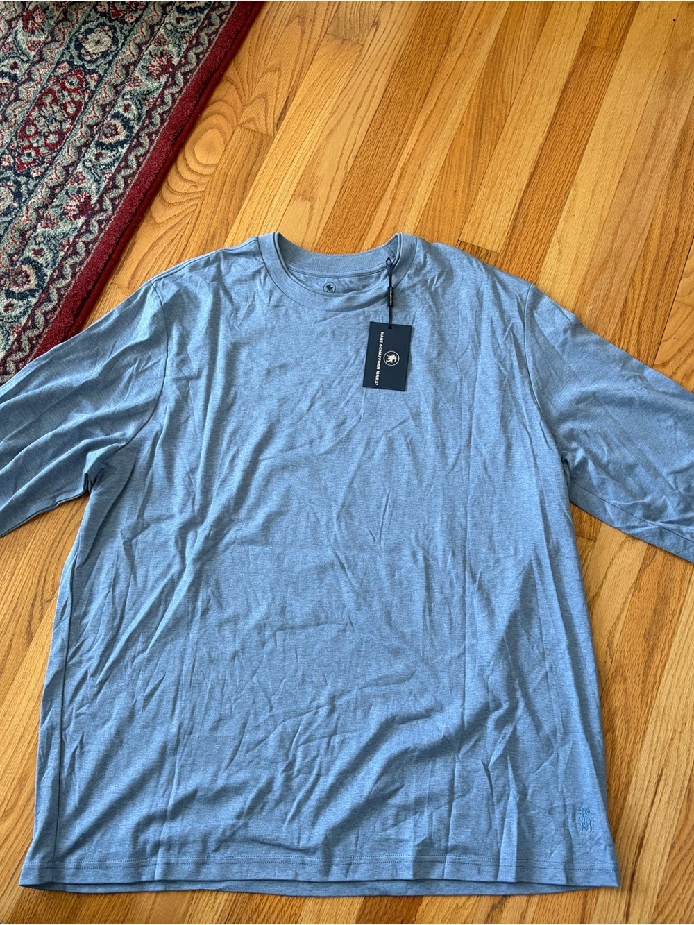 Hart Schaffner Marx Light Blue Long Sleeve Tee